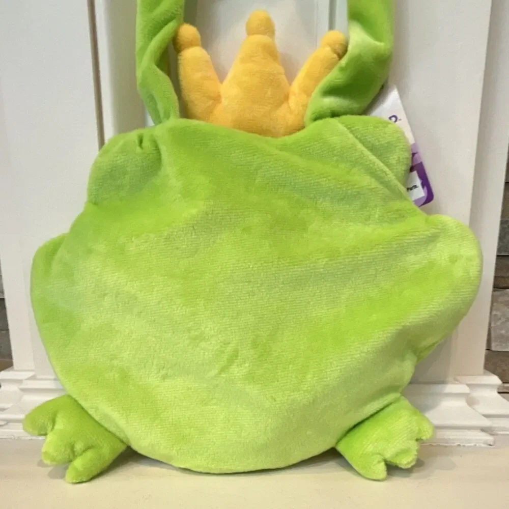 Joyward Frog Shoulder Bag with Crown Accent Plush Soft Kids Animal Purse